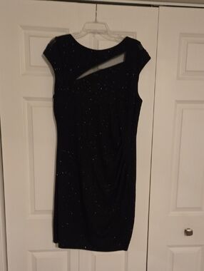 Scarlett Black Sparkle Cutout Midi Dress